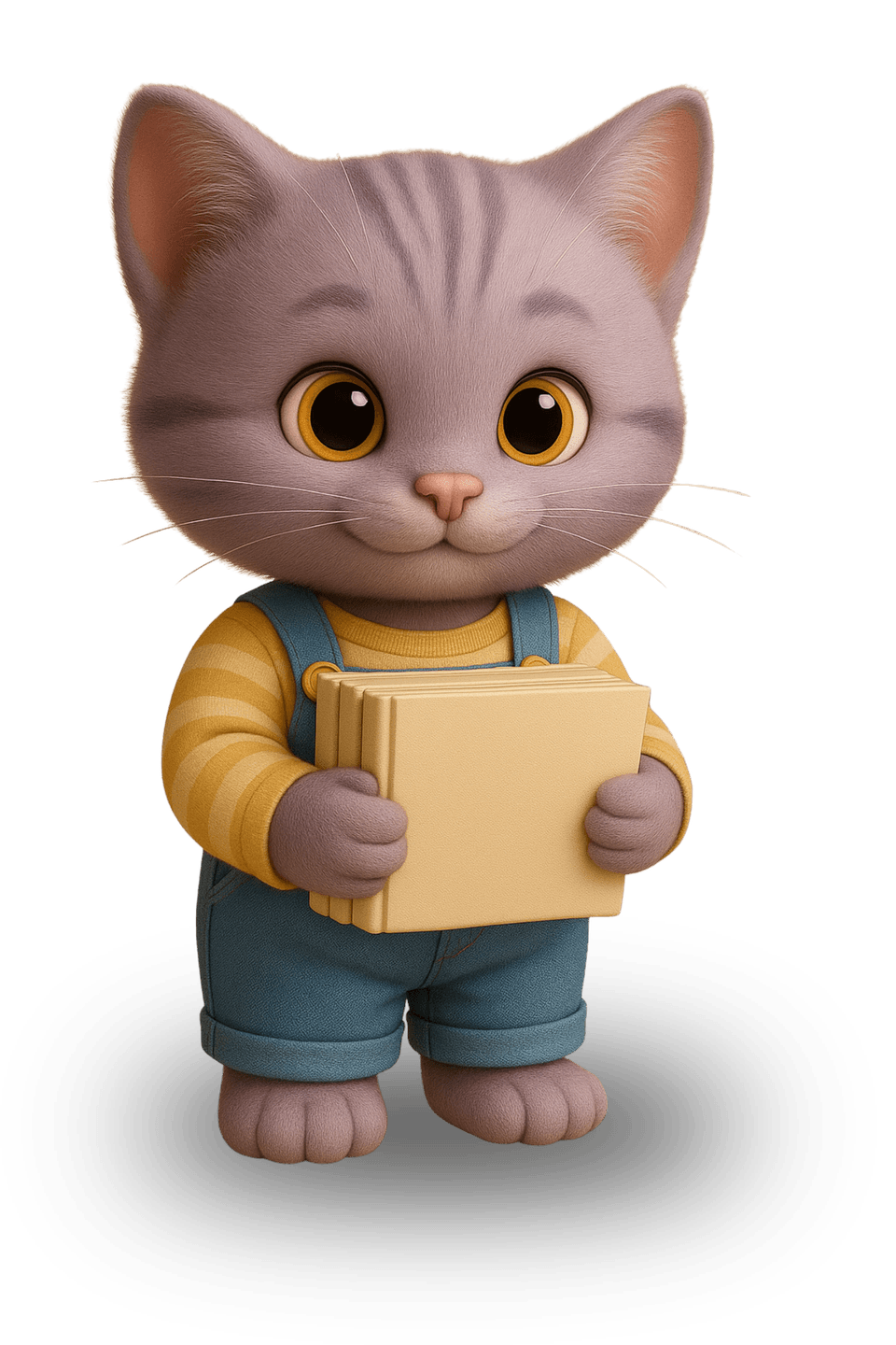 Котик с книгами